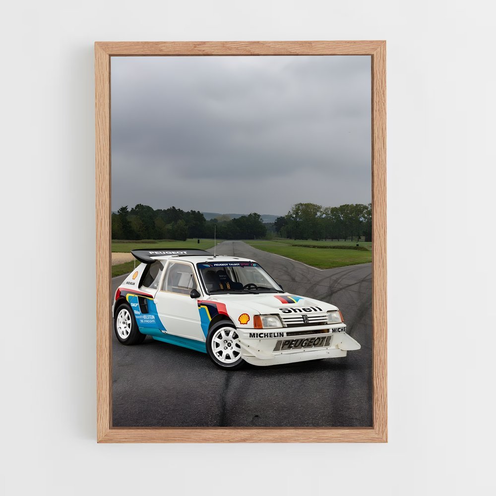 Poster Rallye Bleu Éclat – affiche Peugeot (vue 4)